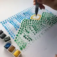 Tak lagi digores, kini melukis bisa pakai teknik ditetes. Kaya lukisan berikut ini, nih. (Via: facebook.com/boredpandaart)