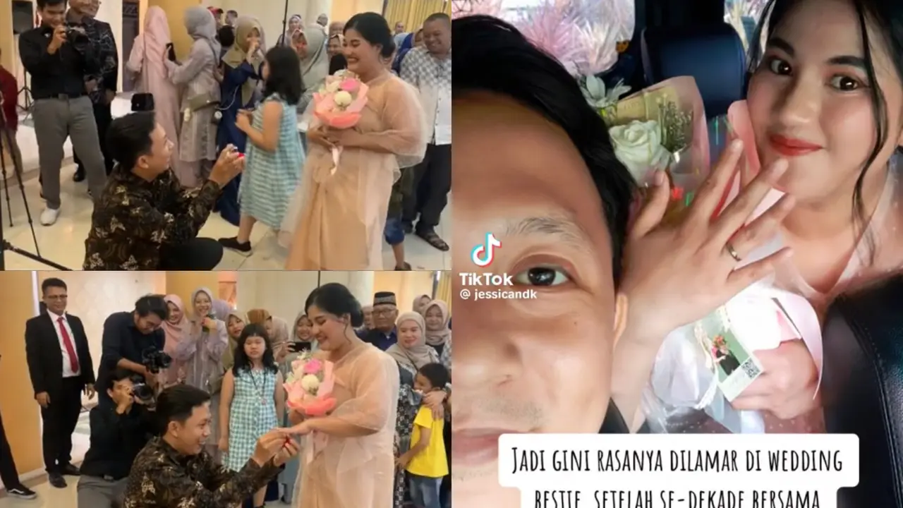 Viral Lamaran Saat Nikahan Sahabat