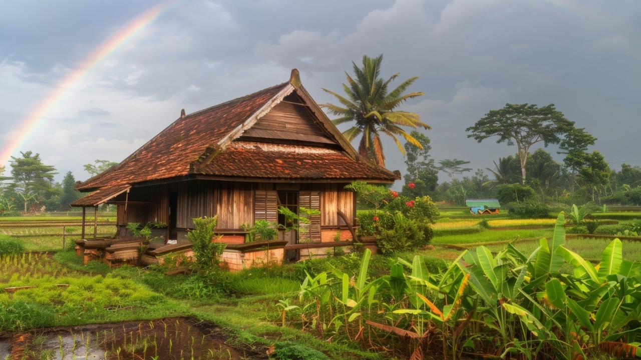 7 Gambar Rumah Sederhana Tepi Sawah yang Cantik, Estetik Bergaya Tradisional hingga Modern