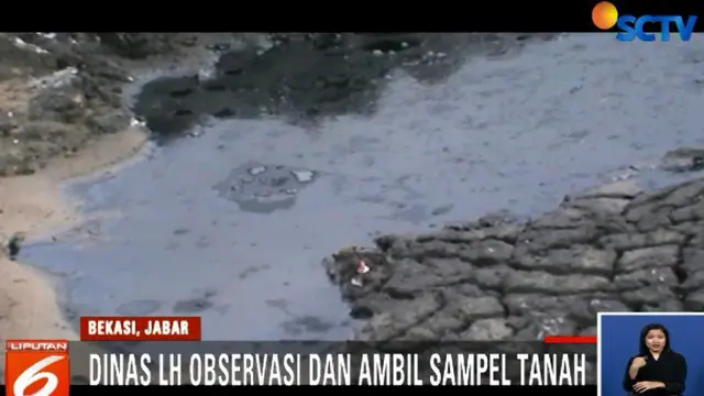Kepolisian dan Dinas Lingkungan Hidup dan Kehutanan Kabupaten Bekasi telah mengobservasi lokasi pembuangan limbah ilegal di Desa Segara Makmur, Bekasi, Jawa Barat.