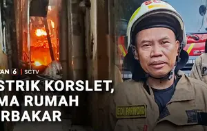 Listrik Korslet, Lima Rumah Terbakar