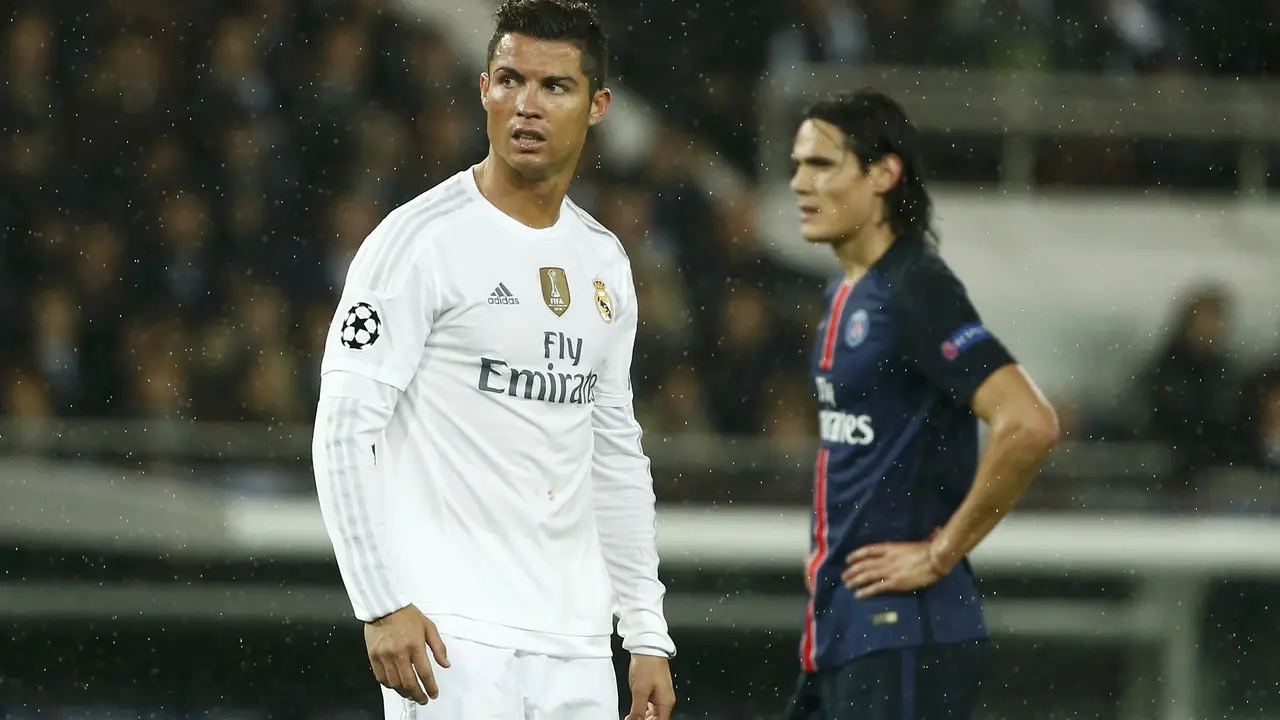 Cristiano Ronaldo (Madrid) dan Edinson Cavani (PSG) (Liputan6.com)