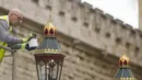 Penobatan Raja Charles III akan berlangsung di Westminster Abbey, diikuti dengan penampilan balkon di Buckingham Istana pada 6 Mei 2023. (AP Photo/Alastair Grant)