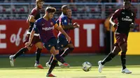 Sergi Roberto. Lulusan La Masia berusia 29 tahun ini mulai mengisi skuat utama Barcelona pada musim 2015/2016 setelah melakukan debut di 2010/2011. Meski berposisi asli sebagai gelandang, ia juga apik bermain di posisi bek kanan di beberapa musim terakhir. (Foto: AFP/Getty Images/Lachlan Cunningham)