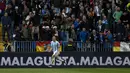 Pemain Malaga asal Brasil, Charles Dias de Oliveira mencetak satu gol untuk timnya saat melawan Getafe pada lanjutan La Liga Spanyol pekan ke-23. (AFP/Jorge Guerrero)