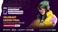 Saksikan Live Streaming Grand Final Codashop Anniversary Tournament Valorant di Vidio. (summber : dok. vidio.com)