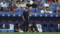 Pelatih Inggris Thomas Tuchel dalam pertandingan kualifikasi Piala Dunia 2026 grup K&nbsp;melawan Andorra di RCDE Stadium, Sabtu, 7 Juni 2025. (AP Photo/Joan Monfort)