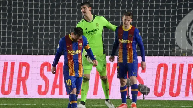 FOTO: Wajah Lesu Lionel Messi CS Usai Barcelona Dihajar Real Madrid