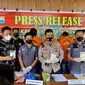 Konferensi Pers pengungkapan 1 Kg kokain di Polres Pinrang (Liputan6.com/Fauzan)