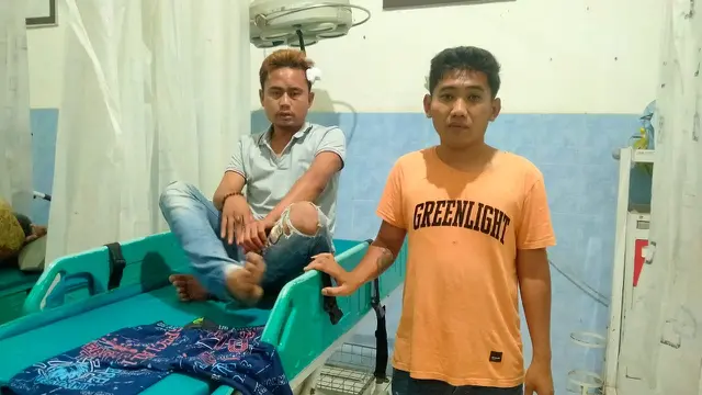 Korban wisatawan asal Jember mengalami luka- luka setelah di keroyok orang tak dikenal di kawasan wisata Pulau Merah (Istimewa)