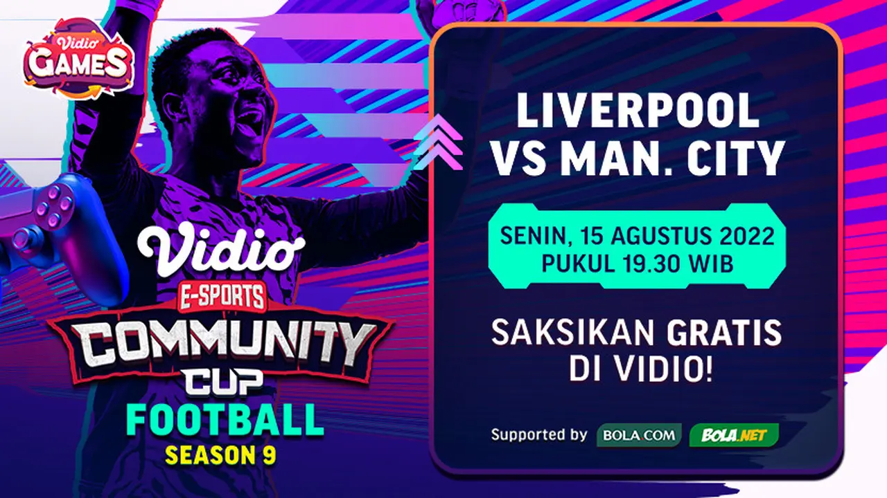 GRATIS di Vidio, Tonton Live Streaming Vidio Community Cup Football Season 9 : Liverpool Vs Manchester City