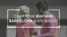 Video cara berbeda bermain bola basket dengan menggunakan kepalanya untuk memasukkan ke dalam ring bakset.