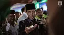 Presiden Joko WIdodo tiba menghadiri Harlah ke-46 PPP di kawasan Ancol, Jakarta, Kamis (28/2). harlah ke-46 PPP mengusung tema ‘Membangun Keluarga Membangun Bangsa’. (Liputan6.com/Faizal Fanani)