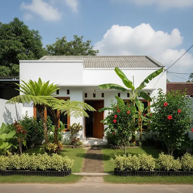 Rumah Minimalis Atap Asbes (Gemini AI)