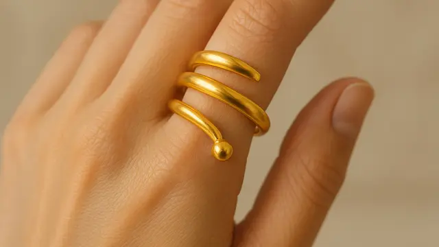 Model Cincin Lilit Emas 24 Karat yang Unik dan Stylish/Ilustrasi AI