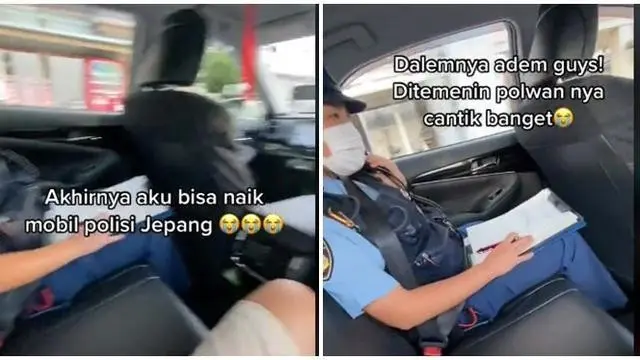 Miliki Impian Naik Mobil Polisi Jepang (Sumber: TikTok/@droopingllama)