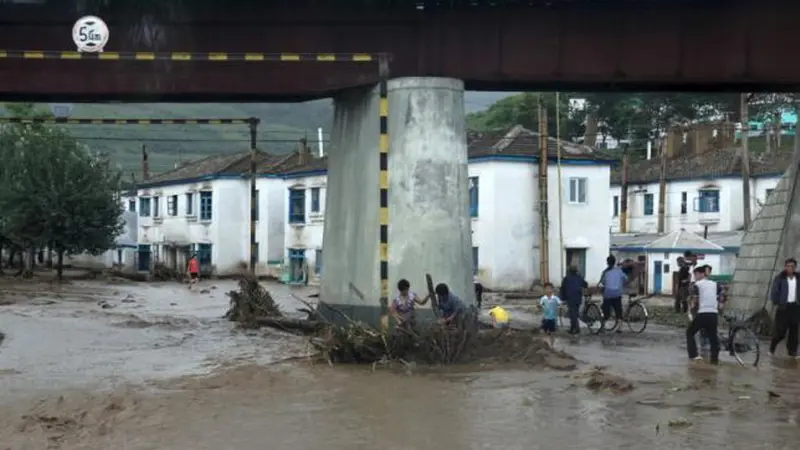 Banjir Landa Korut, 40 Tewas