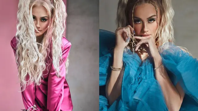 Transformasi gaya Agnez Mo tampak seperti boneka barbie