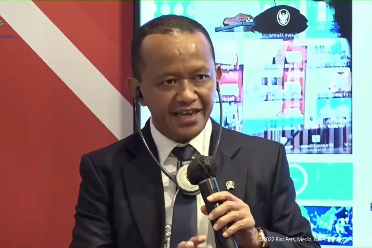 Menteri Investasi/Kepala Badan Koordinasi Penanaman Modal (BKPM) Bahlil Lahadalia menghadiri ndonesia Economic Outlook 2022 and The G20 Precidency, di Davos, Swiss