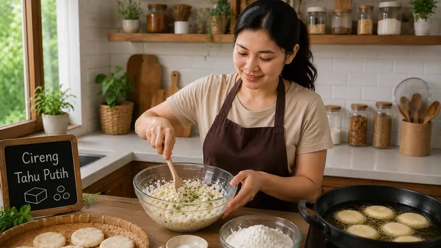 Membuat Cireng Tahu Putih