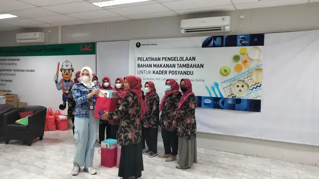 Pelatihan pengelolaan bahan makanan tambahan untuk 23 kader Pos Pelayanan Terpadu (Posyandu) di tiga wilayah, yang perdana dilakukan pada Kamis (23/6/2022).