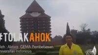  Seorang mahasiswa bernama Boby Febrik Sedianto mengunggah video orasi tolak Ahok