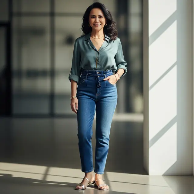 Model Celana Jeans untuk Wanita Usia 50 Tahunan