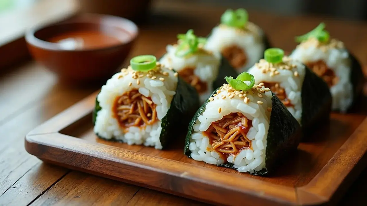 Resep Onigiri Ayam Suwir Bumbu Bebek