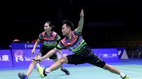 Hafiz Faizal/Gloria Emanuelle Widjaja melenggang ke babak kedua Kejuaraan Bulutangkis Asia 2019 setelah menundukkan ganda China, Zhang Nan/Li Yinhui, dalam permainan sengit tiga gim dengan skor 21-11, 19-21, 25-23, di Wuhan, China, Selasa (23/4/2019). (PBSI)