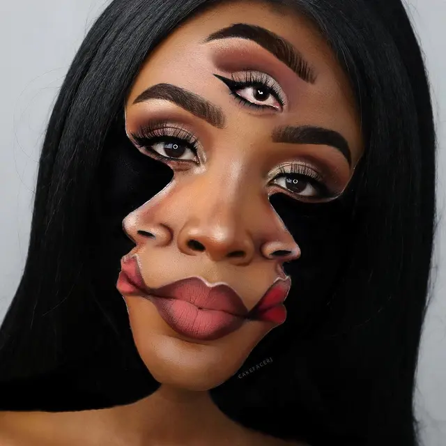 Belajar Otodidak, 7 Hasil Ilusi Optik Wanita dari Makeup Ini Bikin Takjub