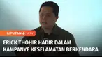 Menteri BUMN Erick Thohir hadir dalam kampanye keselamatan berkendara di jalan raya bagi generasi muda. Sebab dari angka 124 ribu orang yang mengalami kecelakaan di Tanah Air setiap tahun, 26 ribu di antaranya merupakan anak muda.