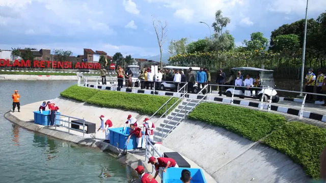 Presiden Jokowi Resmikan 3 Infrastruktur Pengendali Banjir Sungai Citarum