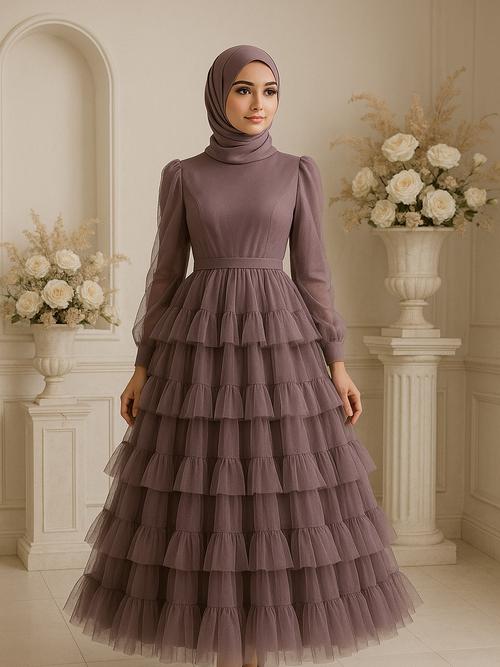 10 Inspirasi Model Dress Muslimah Kekinian 2025 yang Cocok Buat Pesta