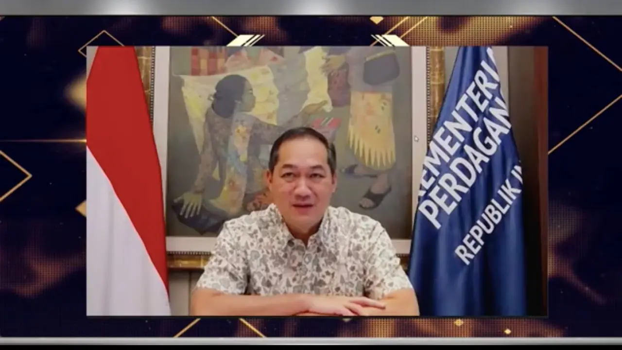 Mendag Muhammad Lutfi di acara seminar e-commerce Indonesia-Filipina.