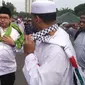 Wakil Ketua DPR, Fadli Zon, hadir di reuni aksi 212. (Liputan6.com/Devira Prastiwi)