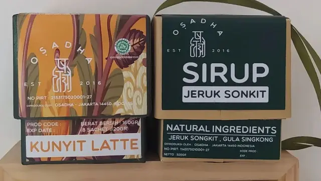 Kemasan jamu dalam bentuk serbuk agar mudah diseduh
