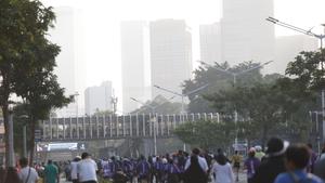 Abu Vulkanik Tak Halangi Warga Berolahraga di CFD