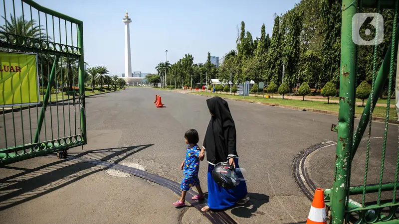 FOTO: Monas Masih Ditutup untuk Umum