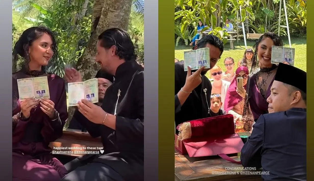 <p>Pernikahan Keenan Pearce dan Tasha Serena. (Instagram/ tashserena)</p>