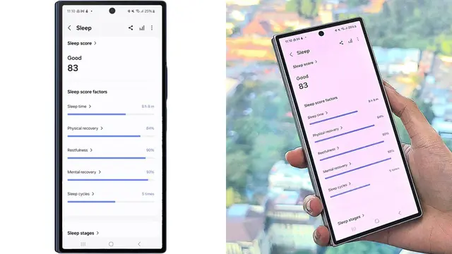 Fitur Galaxy Watch7 juga membantu memantau detak jantung.