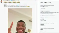 Kylian Mbappe memposting ulang tweet dari bintang NBA Giannis Antetokounmpo. Ini jadi sinyal penolakannya gabung Al Hilal (screenshot/twiiter/kylian Mbappe)