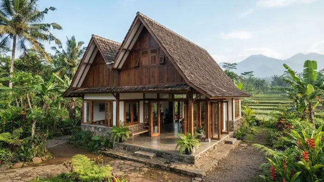 Model Atap Pelana Silang yang Dinamis