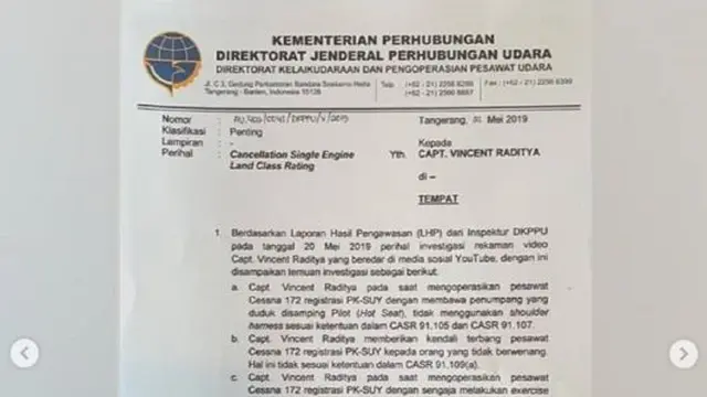 Surat Kemenhub
