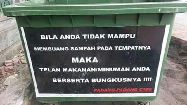 larangan buang sampah unik