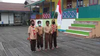 Siswa SD di pedalaman Kalimantan. (Foto: Abdul Jalil)