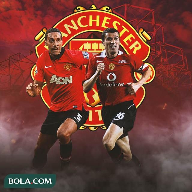 Manchester United - Rio Ferdinand dan Roy Keane