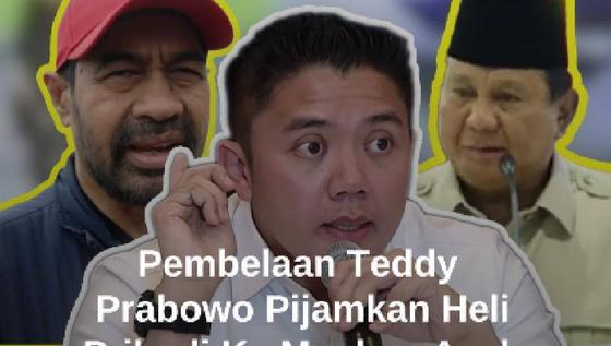 Pembelaan Teddy, Prabowo Pinjamkan Heli Pribadi Ke Gubernur Mualem
