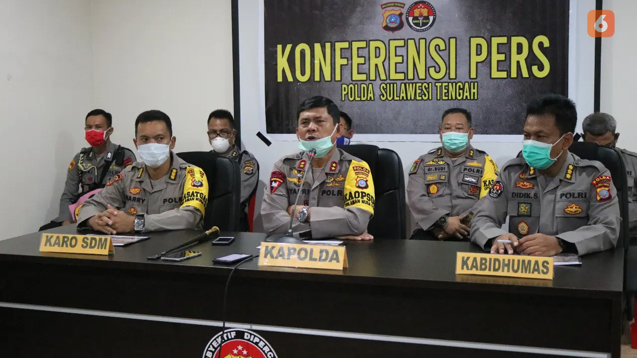 konferensi pers yang digelar Polda Sulteng