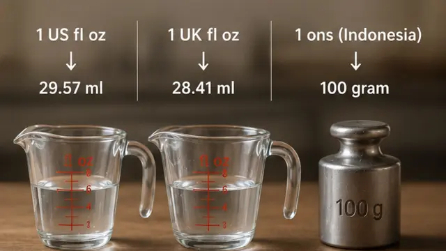 Perbedaan Fluid Ounce