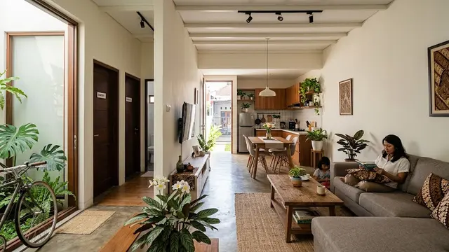 9 Desain Rumah 3 Kamar dengan Ruang Keluarga Menyatu, Bikin Hunian Terasa Lega